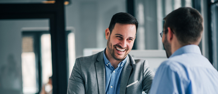 Two men shaking hands